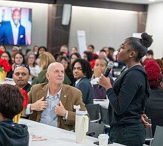 Student asking a question.