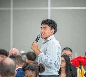 Student asking a question.