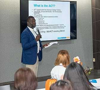 Webber Charles speaking about ACT and SAT.