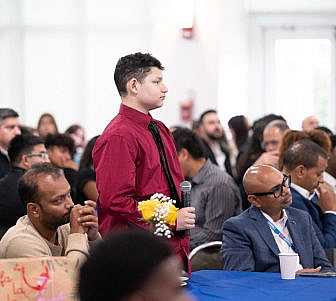 Student asking a question.