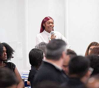 Student asking a question.