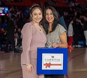 Eli Martinez and her Carnival mentor Kelly Penton-Chacon.