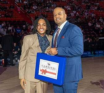 William Roundtree and his Carnival mentor Javonte Anyabwele.
