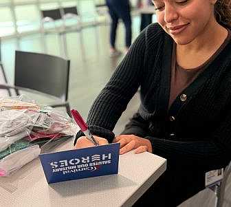 making military care packages.