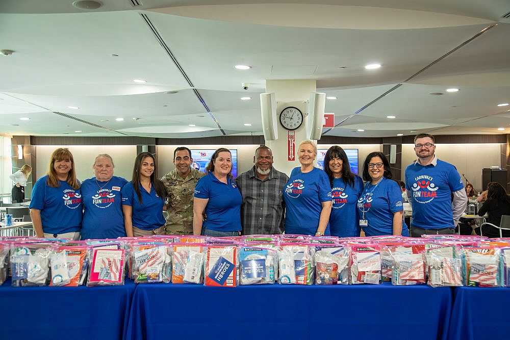 making military care packages.