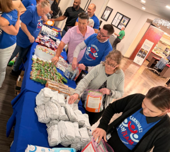 making military care packages.