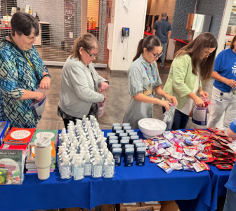 making military care packages.
