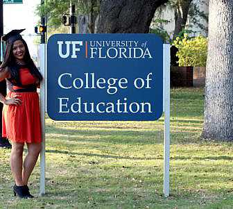 Karina Cabrera graduated from the University of Florida with a degree in special education.