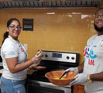 Cooking at Ronald McDonald House.