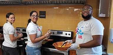 Cooking at Ronald McDonald House.