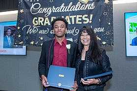 Linda coll and student