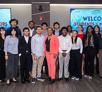 Police Chief Delma K. Noel-Pratt with students.