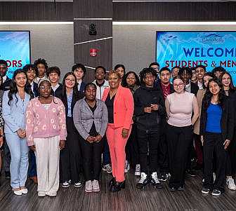 Police Chief Delma K. Noel-Pratt with students.