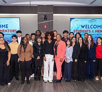Police Chief Delma K. Noel-Pratt with students.