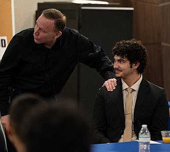 Carnival Corporation Chief Risk and Compliance Officer Richard Brilliant with the students.