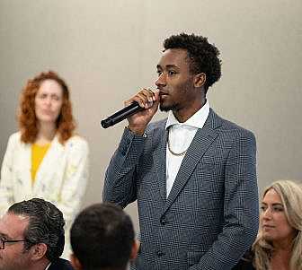 Student asking a question.