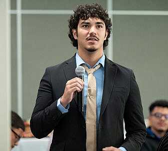Student asking a question.