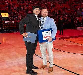 Daniel Diaz and his mentor Matthew Limes.