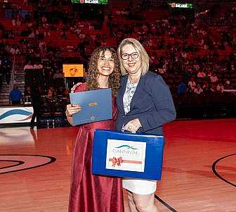 Lila Esquivel and her mentor Alexandra Simon.