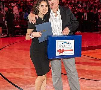 Kathia Montenegro and her mentor Maria Esteves.