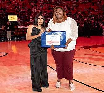 Shailoh Reyes and her mentor Salinah On Yuego.