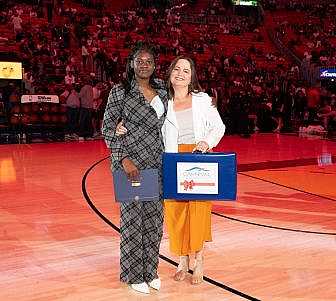 Janell Rowe and her mentor Tami Blanco.