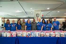 making military care packages.